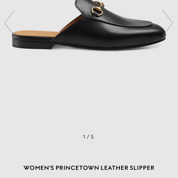 Original GUCCI WOMEN PRINCETOWN LEATHER SLIPPERS 🔥🔥🔥🔥🔥 - Picture 9 of 12